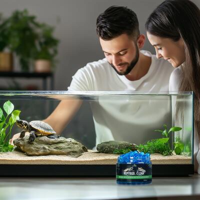 Бактерії в гельових кульках для черепах і рептилій Terrario ReptoGel Clean 500мл.