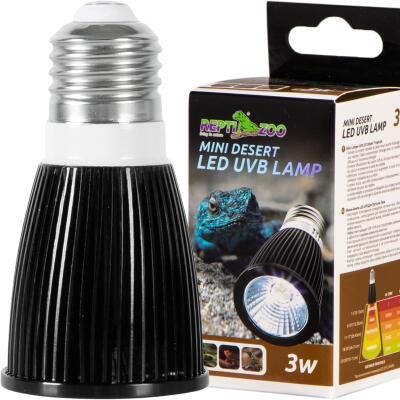 Лампа Repti-Zoo LED UVB 10.0 Desert 3W для пустельного тераріуму