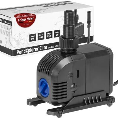 Насос-фонтан с фильтром Kruger Meier PondXplorer Elite 1200 для садового пруда 3-в-1 (600 л/ч)