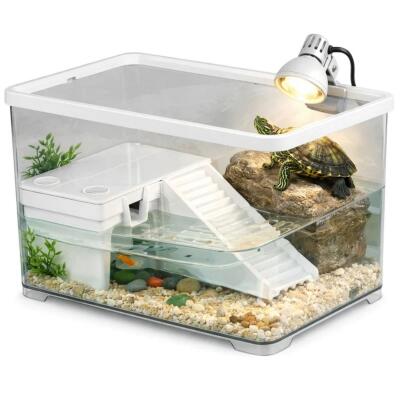 Тераріум-акваріум для черепахи Kruger Meier LagunaVerde Turtle Aquarium 30×18×18 см з островом і фільтром