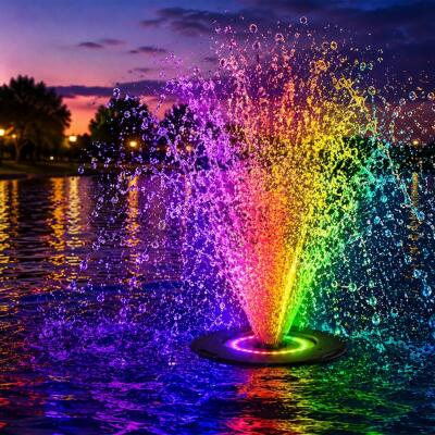 Фонтан, аератор для ставка Kruger Meier PondSplash Elite LED 40000 з LED-підсвіткою 40000 л/год